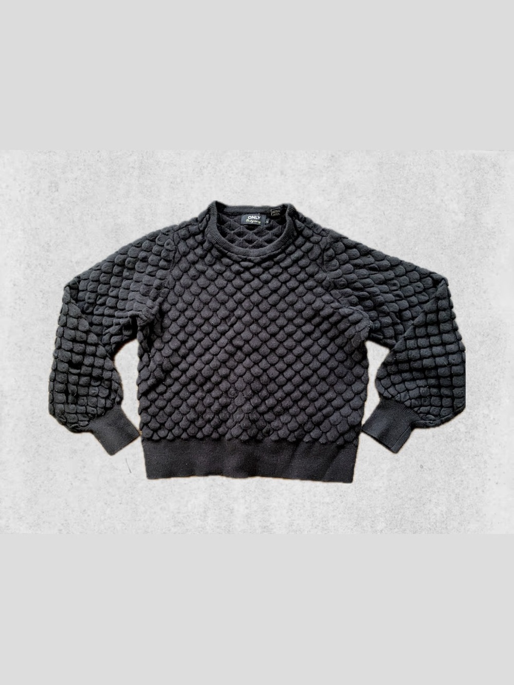 Only Black Textured Knit Top